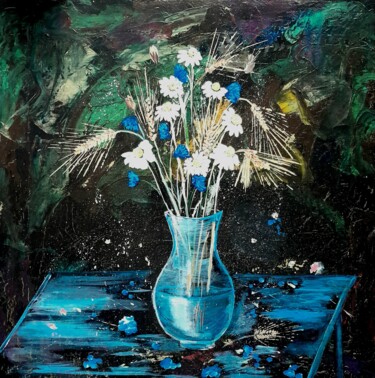 Картина под названием "picture, daisies, s…" - Anton Zapotochnyi, Подлинное произведение искусства, Акрил Установлен на Дере…