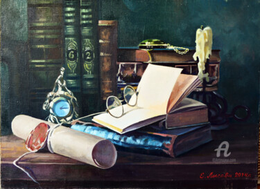 Pintura titulada "Antiques" por Anton Skurikhin, Obra de arte original, Oleo