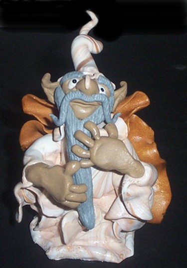 Sculptuur getiteld "Recent Wizard" door Anton Nichols, Origineel Kunstwerk, Mixed Media