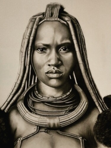 Drawing titled "Namibia" by Antonella Elleri, Original Artwork, Pencil