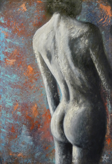 Pittura intitolato "donna-olio-50x70jpg…" da Antonella Guarneri, Opera d'arte originale