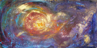 Pittura intitolato "galassia-acrilico-1…" da Antonella Guarneri, Opera d'arte originale