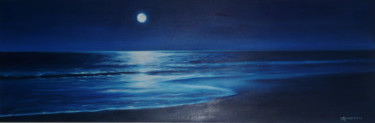 Pittura intitolato "tramonto-lunare.jpg" da Antonella Guarneri, Opera d'arte originale