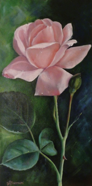 Pittura intitolato "una-rosa-per-rosa-4…" da Antonella Guarneri, Opera d'arte originale