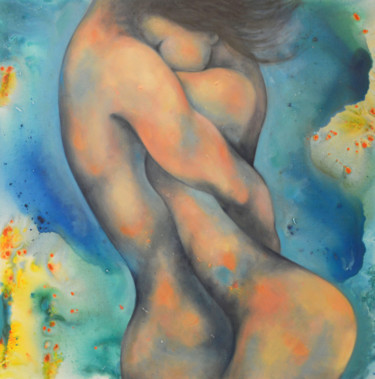 Pittura intitolato "nodo-d-amore-olio-6…" da Antonella Guarneri, Opera d'arte originale