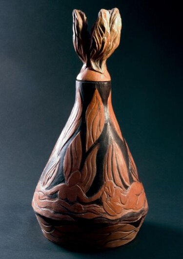Scultura intitolato "Vas Sirenis" da Antonella Iurilli Duhamel, Opera d'arte originale, Ceramica