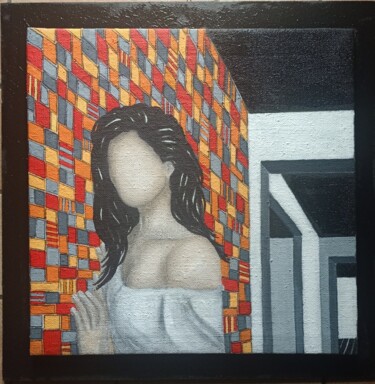 Painting titled "Gipsy" by Antonella Preti, Original Artwork, Acrylic Mounted on Wood Panel