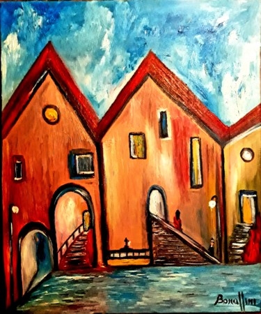 Schilderij getiteld "il-sapore-dei-ricor…" door Antonella Bonaffini, Origineel Kunstwerk, Olie