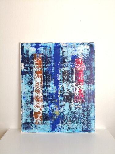 Peinture intitulée "Bleu comme neige" par Antonella Huron, Œuvre d'art originale, Acrylique