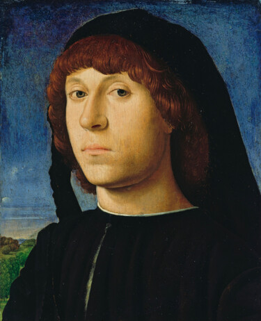 Pintura titulada "Portrait of a young…" por Antonello Da Messina, Obra de arte original, Oleo