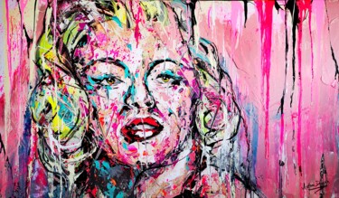 Malerei mit dem Titel "Marilyn (framed)" von Antoni Dragan, Original-Kunstwerk, Acryl