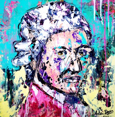 Pittura intitolato "Mozart (framed)" da Antoni Dragan, Opera d'arte originale, Acrilico