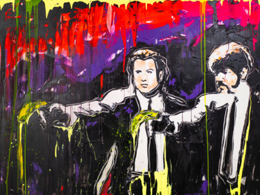 Painting titled "Pulp Fiction inspir…" by Antoni Dragan, Original Artwork, Acrylic Mounted on Wood Stretcher frame