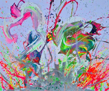 Картина под названием "Exhibition of summe…" - Antoni Dragan, Подлинное произведение искусства, Акрил Установлен на Деревянн…
