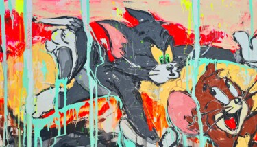 Pintura titulada "Finally he catched…" por Antoni Dragan, Obra de arte original, Acrílico Montado en Bastidor de camilla de…