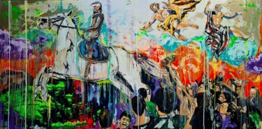 Ζωγραφική με τίτλο "Crisis" από Antoni Dragan, Αυθεντικά έργα τέχνης, Ακρυλικό Τοποθετήθηκε στο Ξύλινο φορείο σκελετό