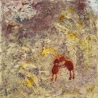 Картина под названием "“El beso”" - Antoni Truqué, Подлинное произведение искусства, Акрил