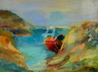 Painting titled "La mer rêvée" by Antonia Ney, Original Artwork, Oil