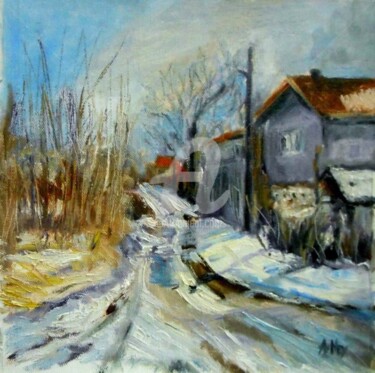 Painting titled "Notre route" by Antonia Ney, Original Artwork, Oil