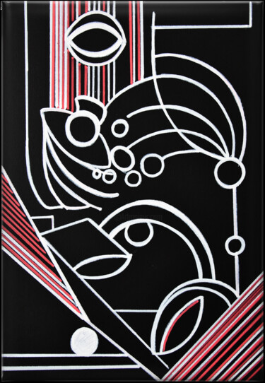 Malerei mit dem Titel "Schwarz Weiß Gemäld…" von Antonia Stabaginski, Original-Kunstwerk, Acryl