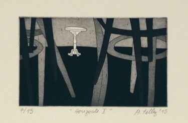 Incisioni, stampe intitolato "Horizontes I" da Antonia Téllez, Opera d'arte originale, Acquaforte