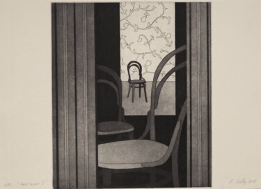 Printmaking titled "Habitación II" by Antonia Téllez, Original Artwork, Etching