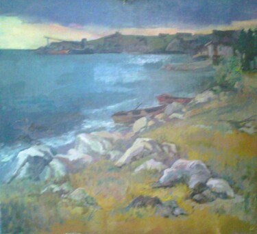 Painting titled "Камни" by Antonii Bushuev, Original Artwork, Oil
