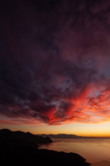 Photography titled "Corsican’s Red Sky" by Antonin Borie, Original Artwork, Digital Photography