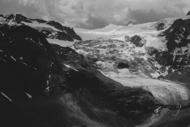 Фотография под названием "Glacier de Moiry B&W" - Antonin Borie, Подлинное произведение искусства, Цифровая фотография