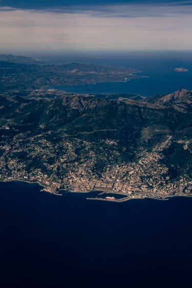 Photographie intitulée "Bastia from the air" par Antonin Borie, Œuvre d'art originale, Photographie numérique