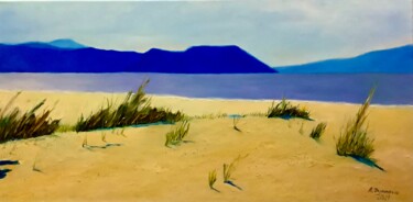 Malerei mit dem Titel "Dunes Original Pain…" von Antonina Dunaeva, Original-Kunstwerk, Öl