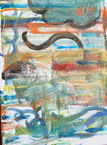 Malerei mit dem Titel "Dream Waves Abstrac…" von Antonina Dunaeva, Original-Kunstwerk, Acryl