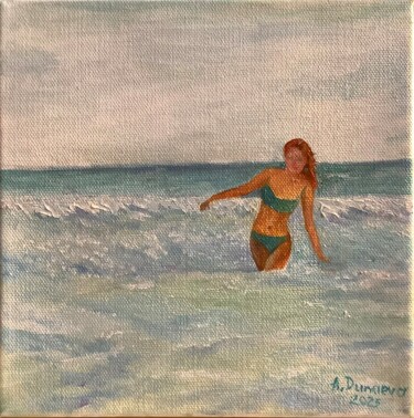 Painting titled "Aphrodite and Sea S…" by Antonina Dunaeva, Original Artwork, Oil
