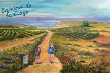 Pintura titulada "Camino de Santiago…" por Antonina Dunaeva, Obra de arte original, Oleo