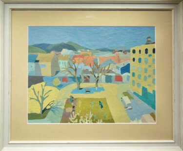Painting titled "Early spring in a T…" by Antonina Falchuk, Original Artwork, Wax