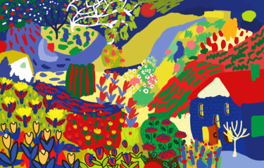 Arte digital titulada "Spring euphoria" por Antonina Falchuk, Obra de arte original, Trabajo Digital 2D