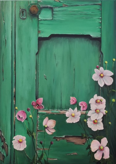 Peinture intitulée "Door to the past" par Antonina Leshchenko, Œuvre d'art originale, Huile