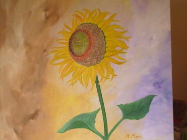 Malarstwo zatytułowany „Słonecznik” autorstwa A.Mark., Oryginalna praca, Olej