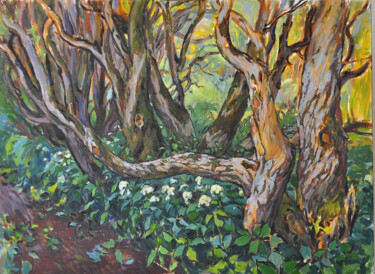Картина под названием "Bumblebee Forest, p…" - Antonina Pylaeva, Подлинное произведение искусства, Масло