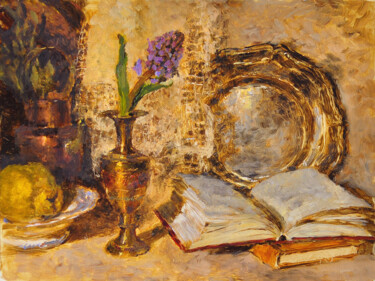 Painting titled "Still life with a f…" by Antonina Pylaeva, Original Artwork, Oil
