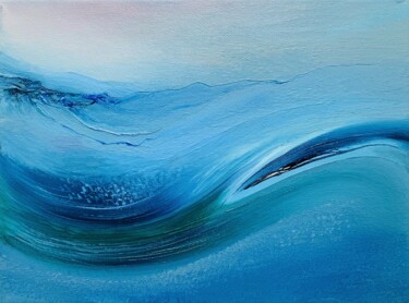 Картина под названием "The wave" - Antonina Runovska, Подлинное произведение искусства, Масло Установлен на Деревянная рама…