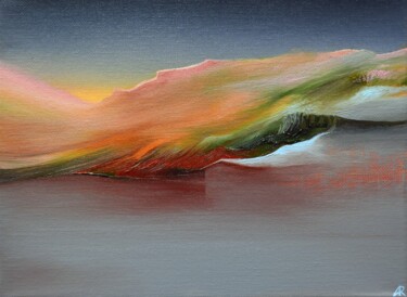 Картина под названием "Mountain pass" - Antonina Runovska, Подлинное произведение искусства, Масло Установлен на Деревянная…