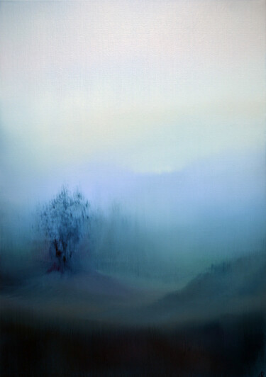 Peinture intitulée "Northern dawn" par Antonina Runovska, Œuvre d'art originale, Huile Monté sur Châssis en bois