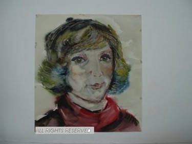Painting titled "Portreit on paper" by Antonina Bespalova, Original Artwork