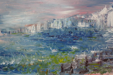 Painting titled "Mykonos - Isola gre…" by Tricomi, Original Artwork, Acrylic