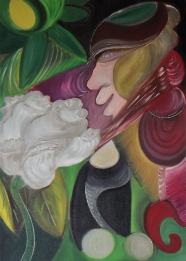 Pittura intitolato "INCONTRO" da Saviezza, Opera d'arte originale, Olio