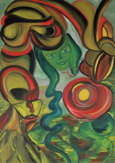 Pittura intitolato "THE ORIGINS" da Saviezza, Opera d'arte originale, Olio