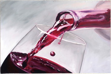 Pintura titulada "Copa de vino.jpg" por Antonio Muñoz Rodríguez, Obra de arte original, Oleo