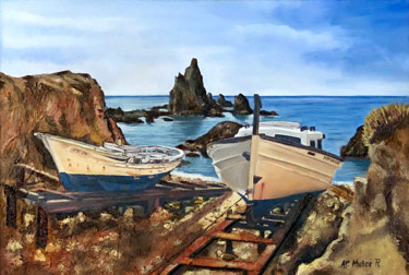 Pintura titulada "Arrecife de las Sir…" por Antonio Muñoz Rodríguez, Obra de arte original, Oleo