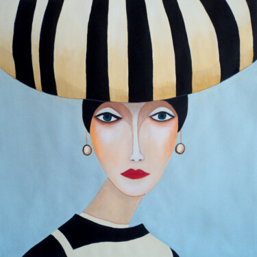 绘画 标题为“Retrato de mujer co…” 由Antonio Abril, 原创艺术品, 油